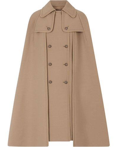Dolce & Gabbana Double-breasted Cape Coat - Natural