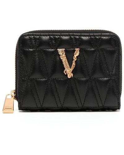 Versace ファスナー財布 - ブラック