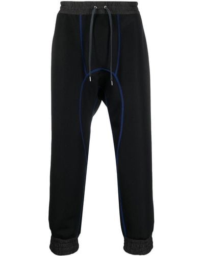 Kolor Pantalones de chándal ajustados a rayas - Negro