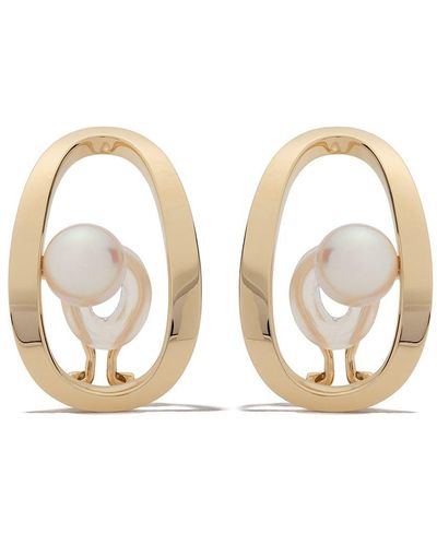 Tasaki 18kt Yellow Gold Atelier Aurora Akoya Pearl Earrings - Metallic