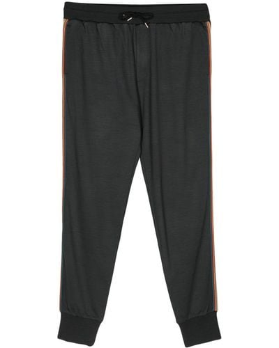 Paul Smith Signature Stripe Wool Track Trousers - Grey