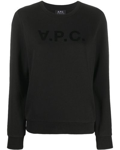 A.P.C. Logo Print Sweatshirt - Black