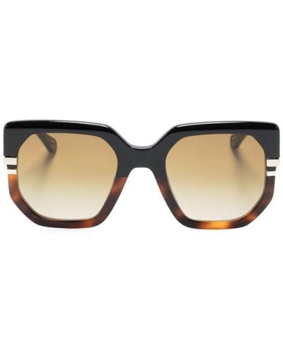Chloé Oversize-frame Sunglasses - Natural
