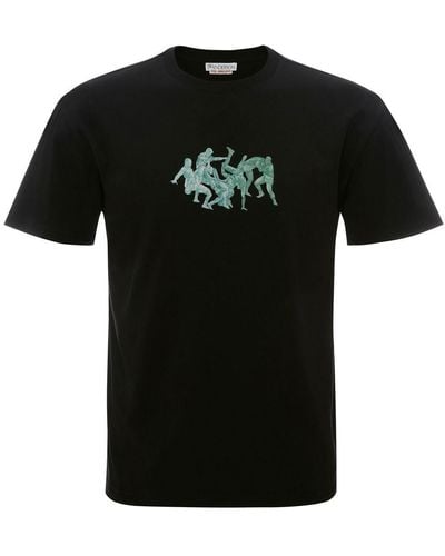 JW Anderson T-shirt Anglada à imprimé graphique - Noir