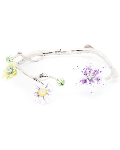 Acne Studios Flower Choker Necklace - White