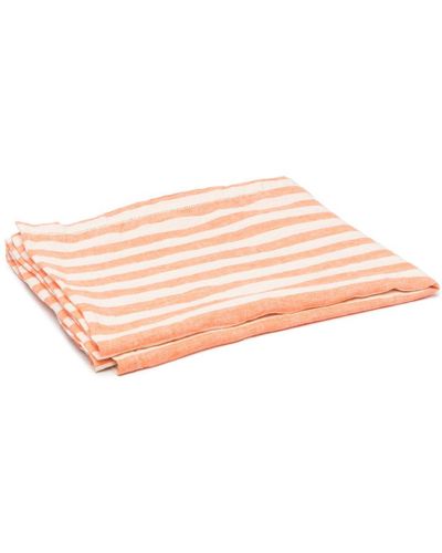 Frescobol Carioca Stripe-print Linen Beach Towel - Pink