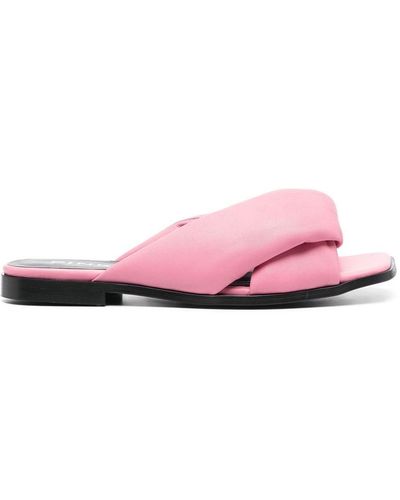 Pinko Padded Cross-strap Sandals - Pink