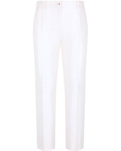 Dolce & Gabbana Zijden Pantalon - Wit
