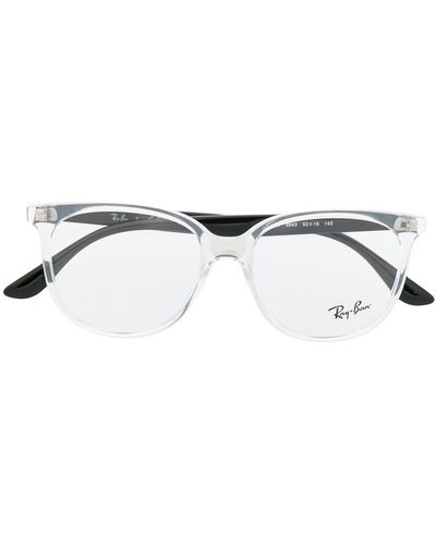 Ray-Ban Rb4378 スクエア眼鏡フレーム - ホワイト