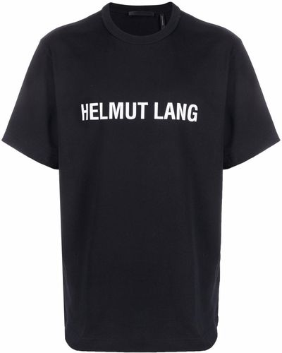 Helmut Lang Logo Print Cotton T-shirt - Black