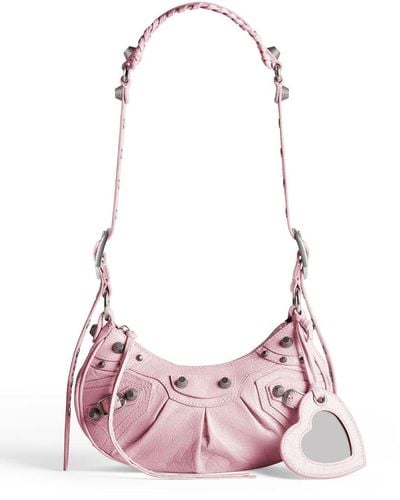 Balenciaga Bolso de hombro Le Cagole XS con apliques - Rosa