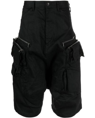 Julius Mid-rise Drop-crotch Shorts - Black