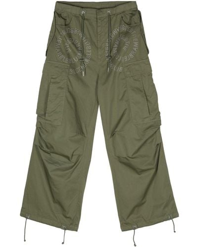 Bluemarble Stud-detail Cargo Trousers - Green