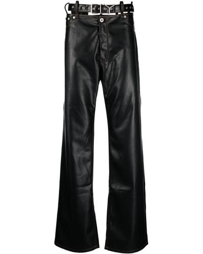 Y. Project Trousers With Cut-out - Black