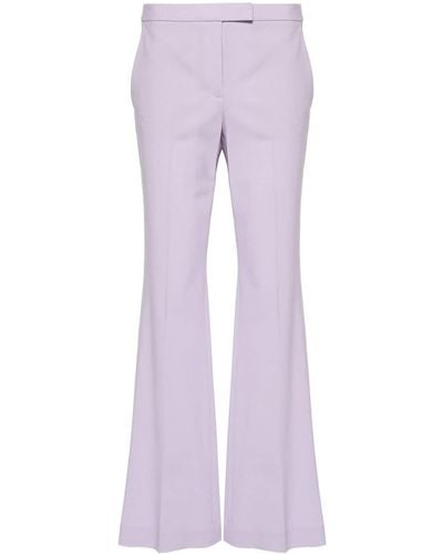 Theory Demitria Low-rise Flared Trousers - Purple
