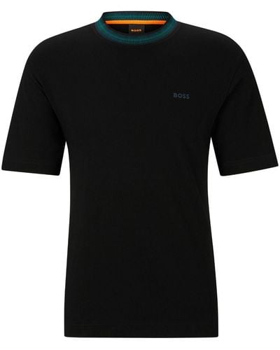 BOSS パターンカラーtシャツ - ブラック
