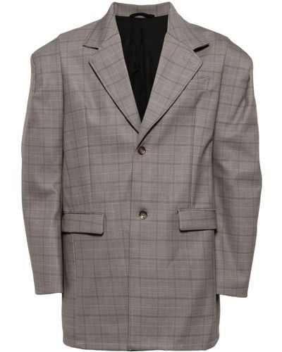 Doublet Shoulder-padded Wool Blazer - Gray
