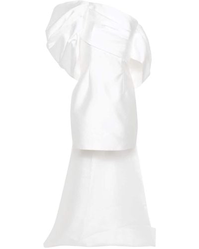 Solace London Robe courte Ula à détail de ceinture - Blanc