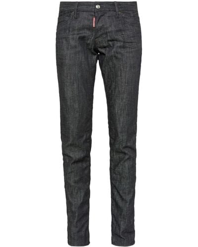 DSquared² Logo-appliqué skinny-cut jeans - Grau
