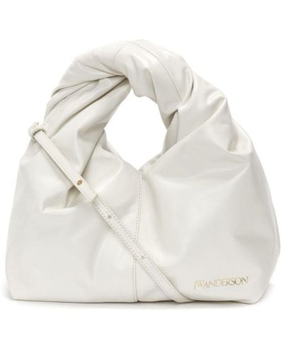 JW Anderson Mini sac à bandoulière Twister en cuir - Blanc