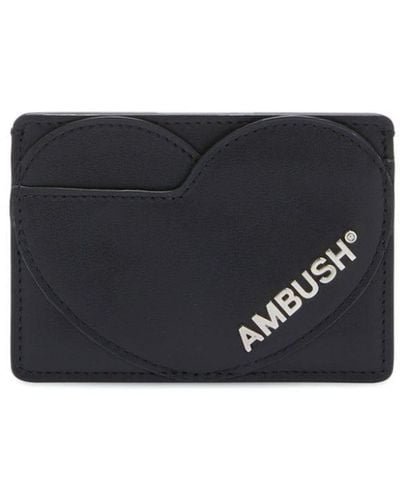 Ambush Heart Leather Card Holder - Blue