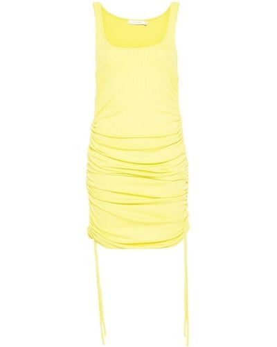 Amen Ribbed-knit Midi Dress - Yellow