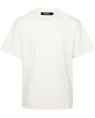 MISBHV Camiseta con diseño patchwork - Blanco