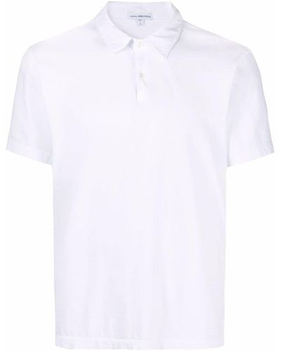 James Perse Short-sleeved Cotton Polo Shirt - White