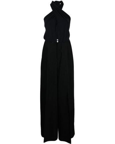 MM6 by Maison Martin Margiela Tuta intera con dettaglio cut-out - Nero