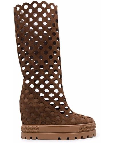 Casadei Ginnica Cut-detail Boots - Brown