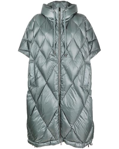 Peserico Short-sleeved Quilted Coat - Gray