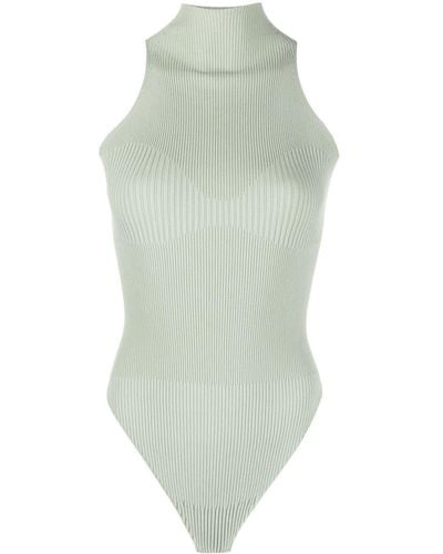 Aeron Zero Ribbed-knit Bodysuit - Green