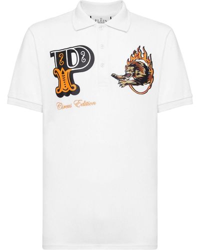 Philipp Plein T-shirt Lion Circus - Blanc