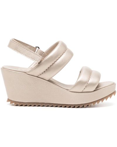 Pedro Garcia Fioralba 70mm leather wedge sandals - Blanc