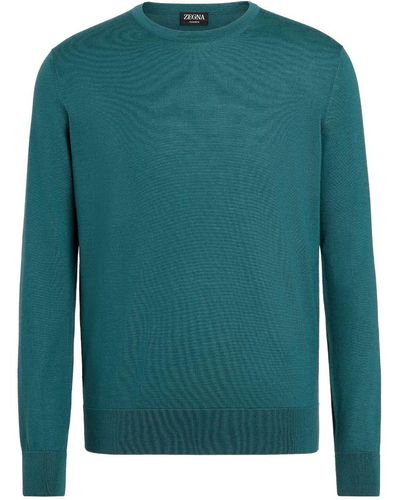 Zegna Cashseta Crew-neck Sweater - Green