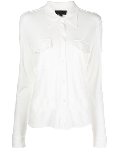 Nili Lotan Camisa Aveline con bolsillo de parche - Blanco