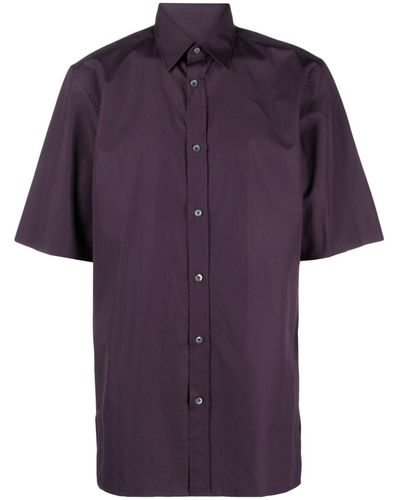 Maison Margiela Four-stitch Short-sleeve Shirt - Purple