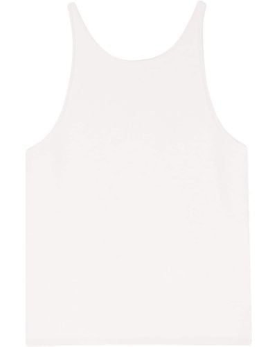 Max Mara Scoop-neck Knitted Tank Top - White