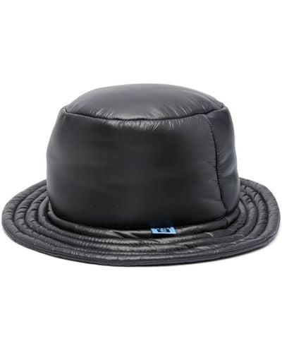 Maison Mihara Yasuhiro Logo-Patch Padded Bucket Hat - Black