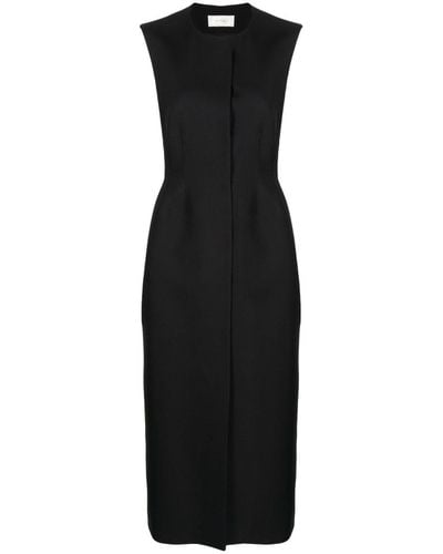 The Row Effie Sleeveless Vest Dress - Black
