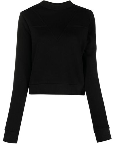 Thom Krom Panelled Cropped Sweatshirt - Black