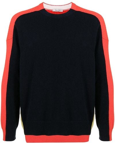 Valentino Garavani Colour-block Virgin Wool Sweater - Red