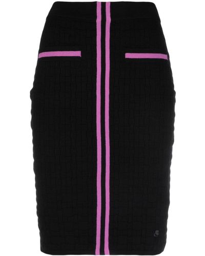Karl Lagerfeld Logo-print Knitted Skirt - Black