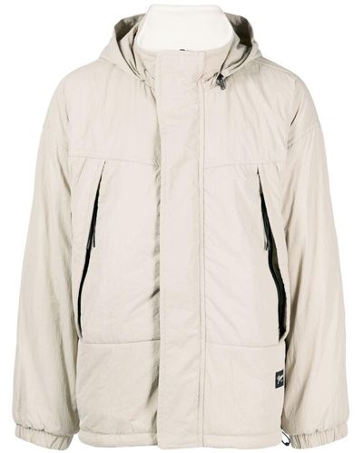 FIVE CM Concealed-fastening Hooded Jacket - Natural