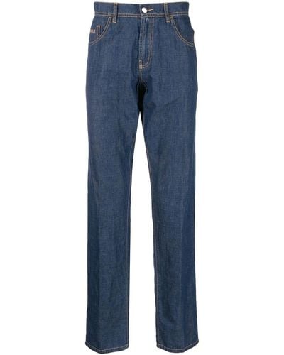 Canali Jeans mit lockerem Schnitt - Blau
