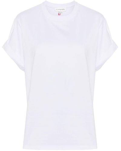 Victoria Beckham Short-sleeve Organic Cotton T-shirt - White