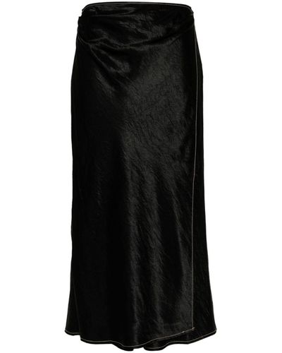 Acne Studios Wrap Midi Skirt - Black