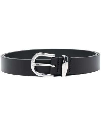 Isabel Marant Leather Buckle Belt - Black