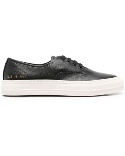 Common Projects Logo-print leather sneakers - Grau