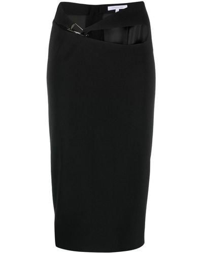 Patrizia Pepe Cut-out Detailing Pencil Skirt - Black